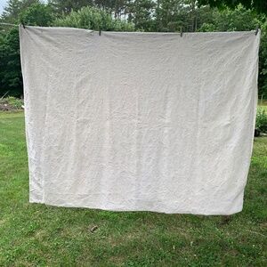 Linen and Things Duvet Cover Twin 68 X 86 Off White Thick Jacquard Excellent